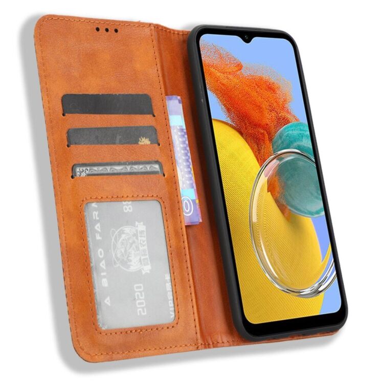 Чехол Deexe Retro Style для Samsung Galaxy M14 (M146) - Brown: фото 2 из 8
