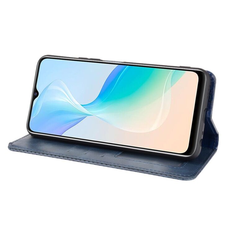 Чехол Deexe Retro Style для VIVO Y33s / Y21 / Y21s - Blue: фото 5 из 12
