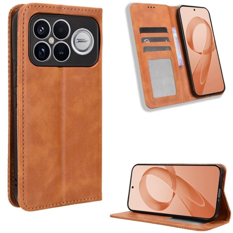 Чехол Deexe Retro Style для Xiaomi Poco F8 Ultra - Brown (403406Z) Чехол Deexe Retro Style для Xiaomi Poco F8 Ultra - Brown: фото 2 из 19