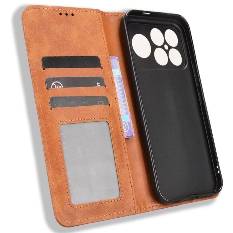 Чехол Deexe Retro Style для Xiaomi Poco F8 Ultra - Brown (403406Z) Чехол Deexe Retro Style для Xiaomi Poco F8 Ultra - Brown: фото 5 из 19