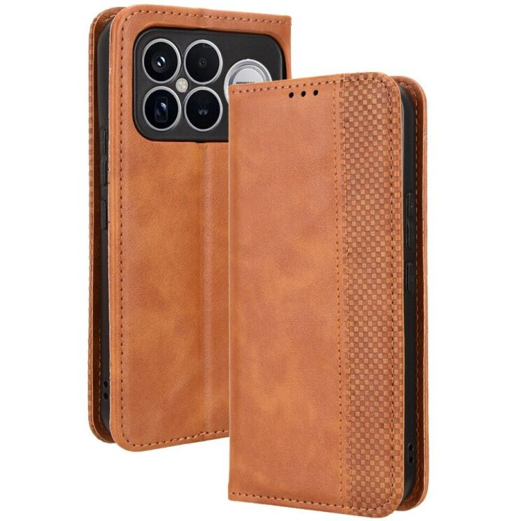 Чехол Deexe Retro Style для Xiaomi Poco F8 Ultra - Brown (403406Z) Чехол Deexe Retro Style для Xiaomi Poco F8 Ultra - Brown: фото 1 из 19