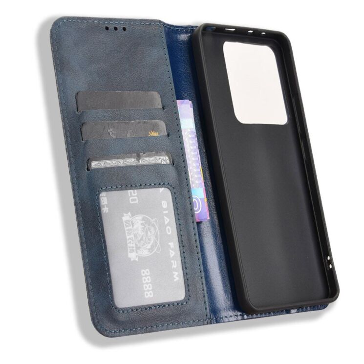 Чехол Deexe Retro Style для Xiaomi Poco M7 Pro - Blue: фото 2 из 7