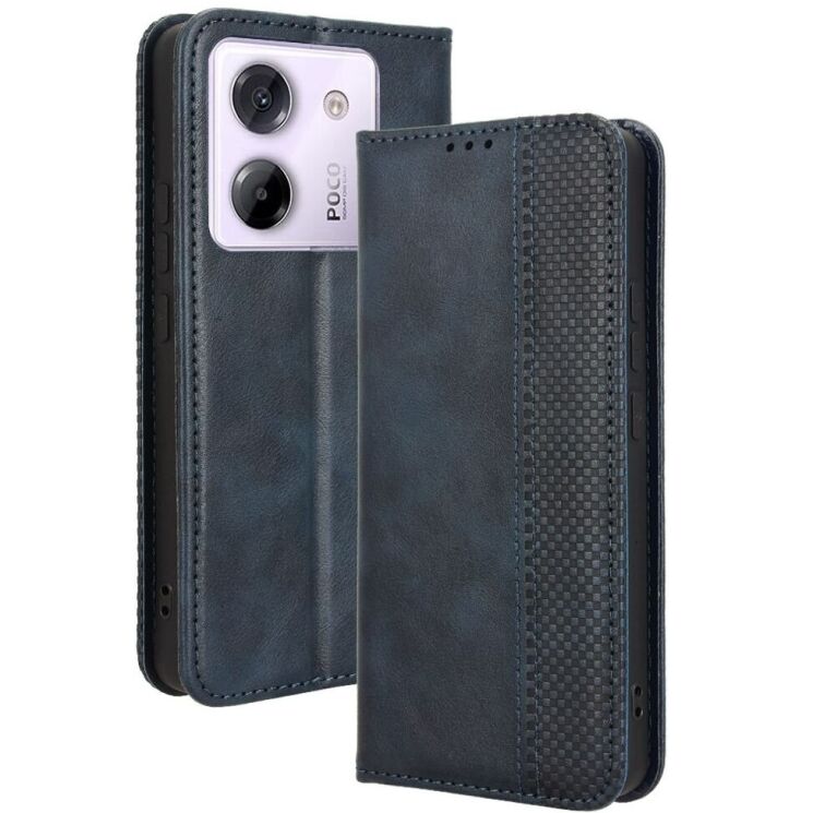 Чехол Deexe Retro Style для Xiaomi Poco M7 Pro - Blue: фото 1 из 7