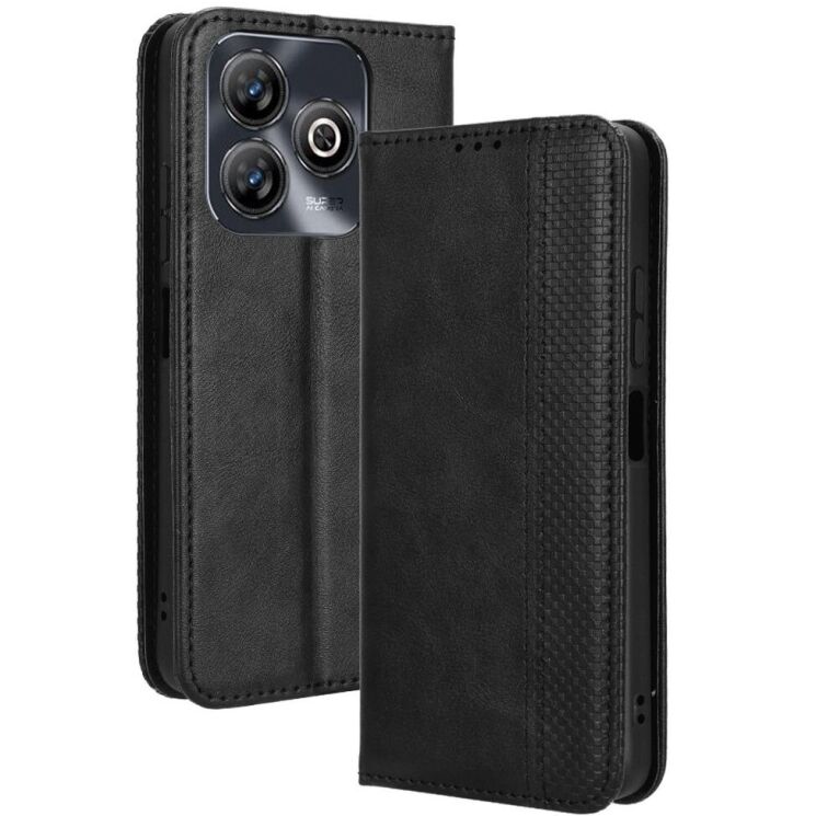 Чохол Deexe Retro Style для ZTE Blade A75 - Black: фото 1 з 7