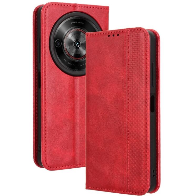 Чехол Deexe Retro Style для ZTE Nubia Focus - Red: фото 1 из 7