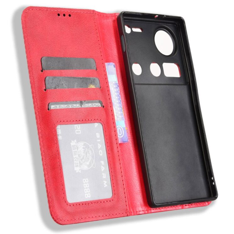 Чехол Deexe Retro Style для ZTE Nubia Z70 Ultra - Red: фото 4 из 7