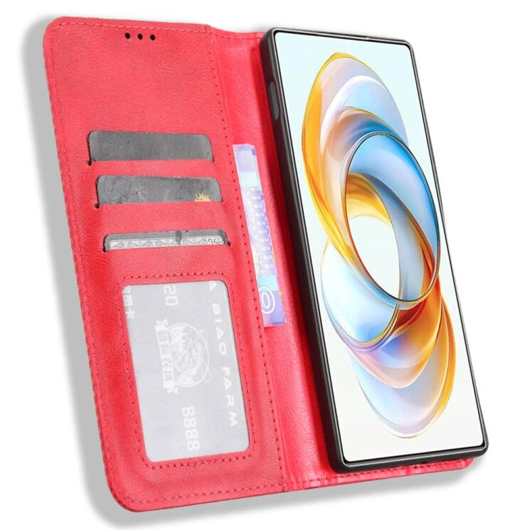 Чехол Deexe Retro Style для ZTE Nubia Z70 Ultra - Red: фото 2 из 7