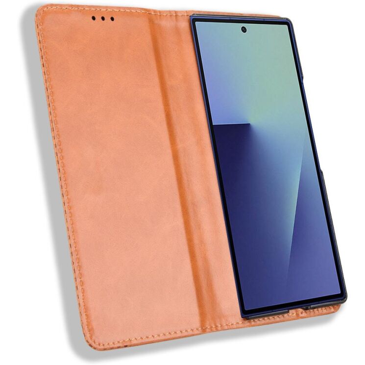 Чехол Deexe Retro Style (FF) для Samsung Galaxy Fold 8 Ultra - Brown: фото 2 из 7