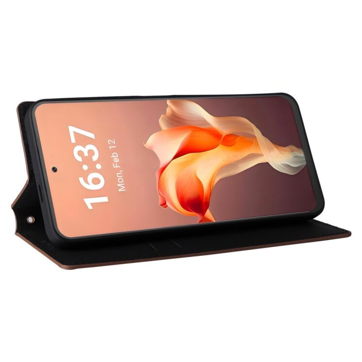 Чехол Deexe Rhombus Book для Blackview Shark 9 - Brown: фото 3 из 10