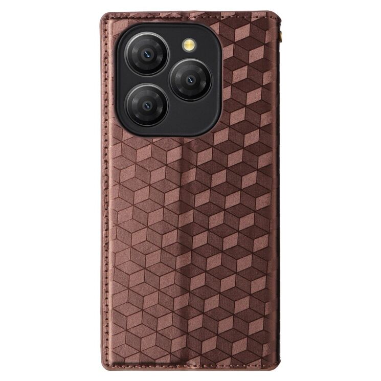 Чехол Deexe Rhombus Book для Blackview Shark 9 - Brown: фото 8 из 10