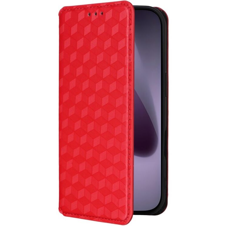 Чохол Deexe Rhombus Book для iPhone 18 Pro / 17 Pro - Red: фото 6 з 10