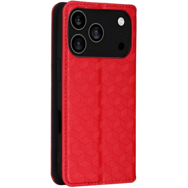 Чохол Deexe Rhombus Book для iPhone 18 Pro / 17 Pro - Red: фото 8 з 10