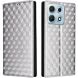 Чохол Deexe Rhombus Book для Motorola Edge 70 Max - Silver (435513S). Фото 1 з 7