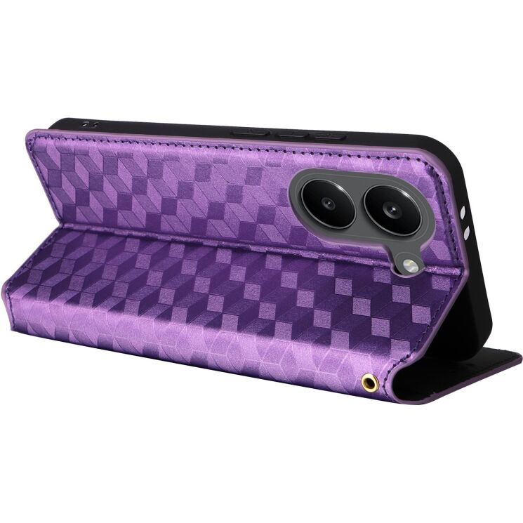 Чохол Deexe Rhombus Book для Xiaomi Poco X8 Pro - Purple: фото 5 з 9