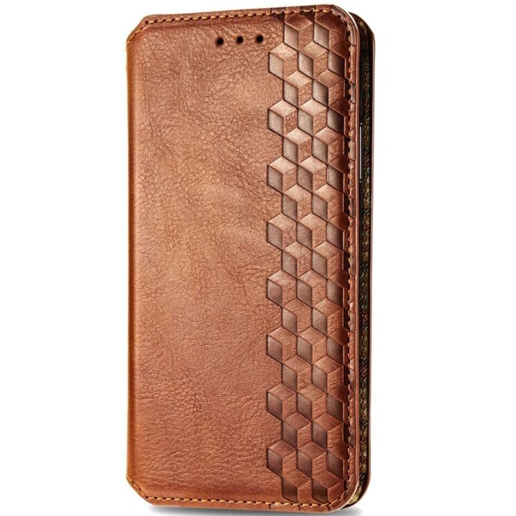 Чехол Deexe Rhombus Wallet для HMD Pulse Pro - Brown: фото 5 из 6