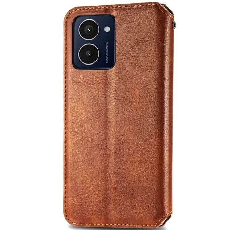Чехол Deexe Rhombus Wallet для HMD Pulse Pro - Brown: фото 4 из 6