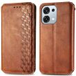 Чехол Deexe Rhombus Wallet для OPPO A6 Pro - Brown (402318Z)