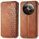Чехол Deexe Rhombus Wallet для Realme 12 / 12 Plus - Brown (355511Z). Фото 1 из 6