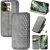 Чехол Deexe Rhombus Wallet для Realme 16 Pro Plus - Grey: фото 1 из 9