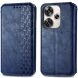 Чехол Deexe Rhombus Wallet для Xiaomi Poco F6 - Blue (355045L). Фото 1 из 9