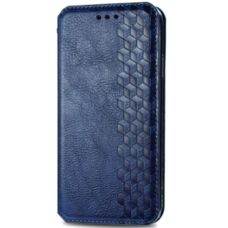 Чехол Deexe Rhombus Wallet для Xiaomi Poco F6 - Blue: фото 4 из 9
