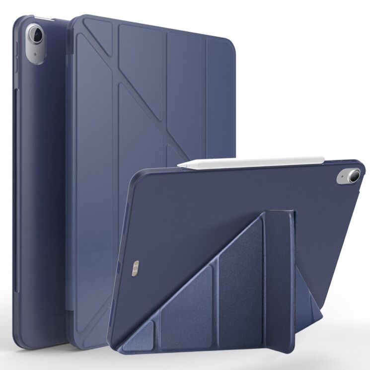 Чехол Deexe SmartCover для Apple iPad Air 4 / 5 10.9 (2020/2022) / Air 11 M3/M2 (2025/2024) - Dark Blue: фото 3 из 13