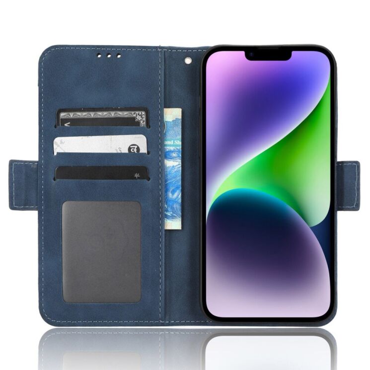 Чохол Deexe Wallet Stand для Apple iPhone 15 - Blue: фото 2 з 6