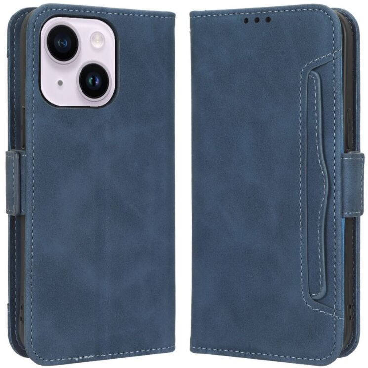 Чохол Deexe Wallet Stand для Apple iPhone 15 - Blue: фото 1 з 6