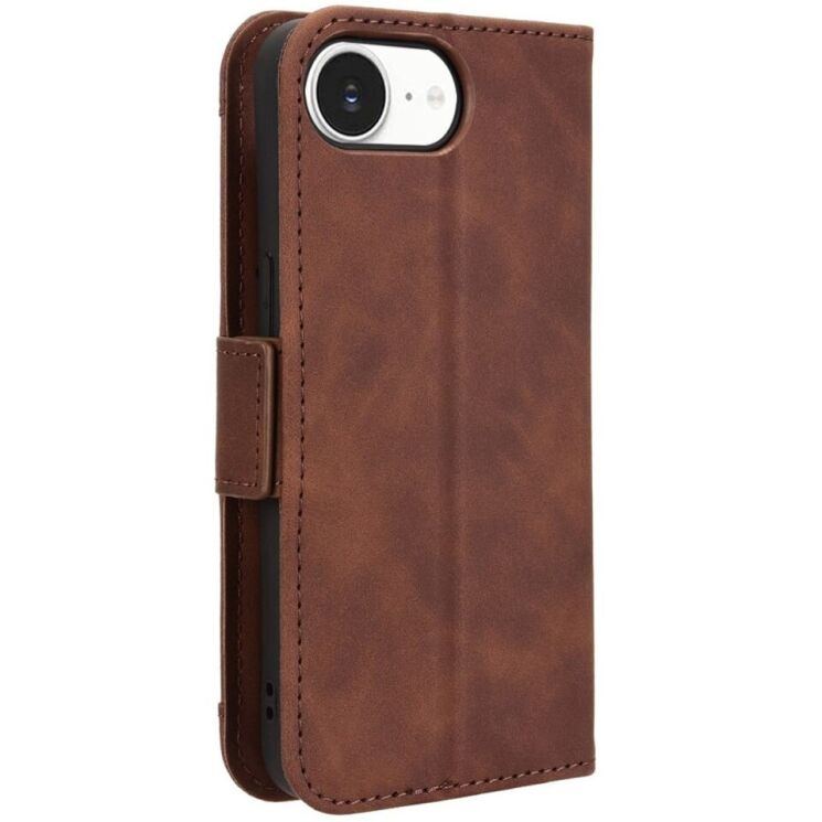 Чехол Deexe Wallet Stand для Apple iPhone 16e - Brown: фото 7 из 7