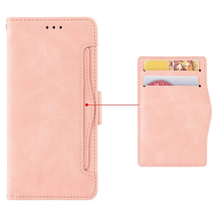 Чехол Deexe Wallet Stand для Motorola Moto G05 / Moto E15 - Pink: фото 6 из 7