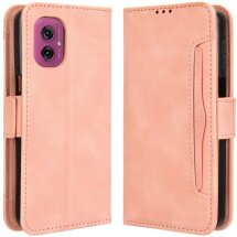 Чехол Deexe Wallet Stand для Motorola Moto G55 - Pink: фото 1 из 7