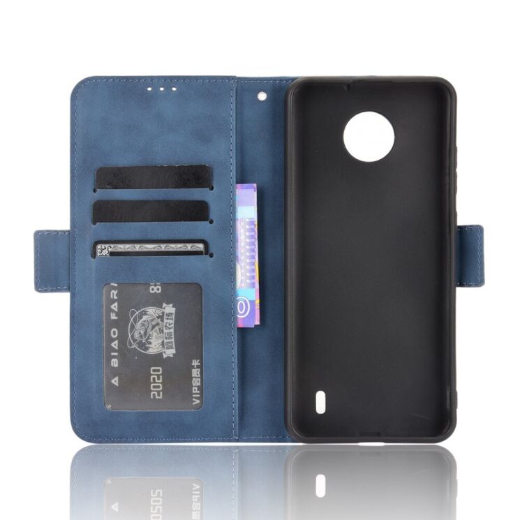 Чохол Deexe Wallet Stand для Nokia C10 / C20 - Blue: фото 6 з 15