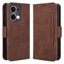 Чехол Deexe Wallet Stand для OPPO Reno 13 5G - Brown: фото 1 из 7