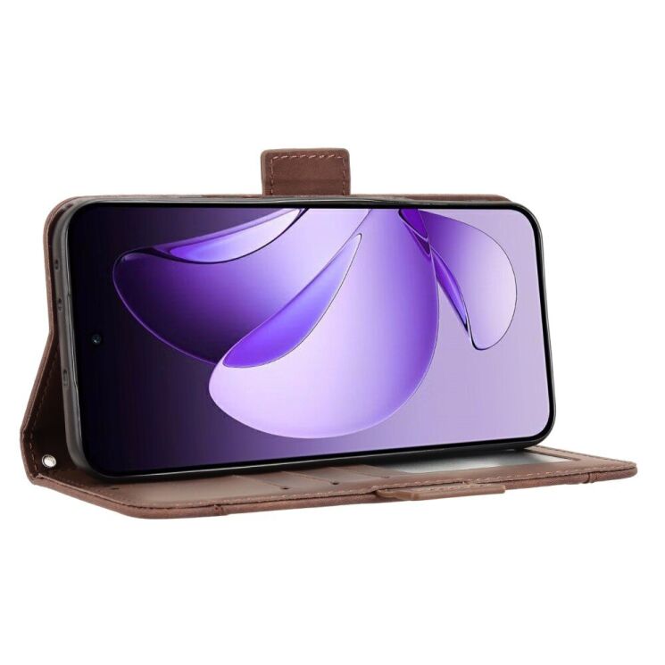 Чехол Deexe Wallet Stand для OPPO Reno 13 5G - Brown: фото 4 из 7