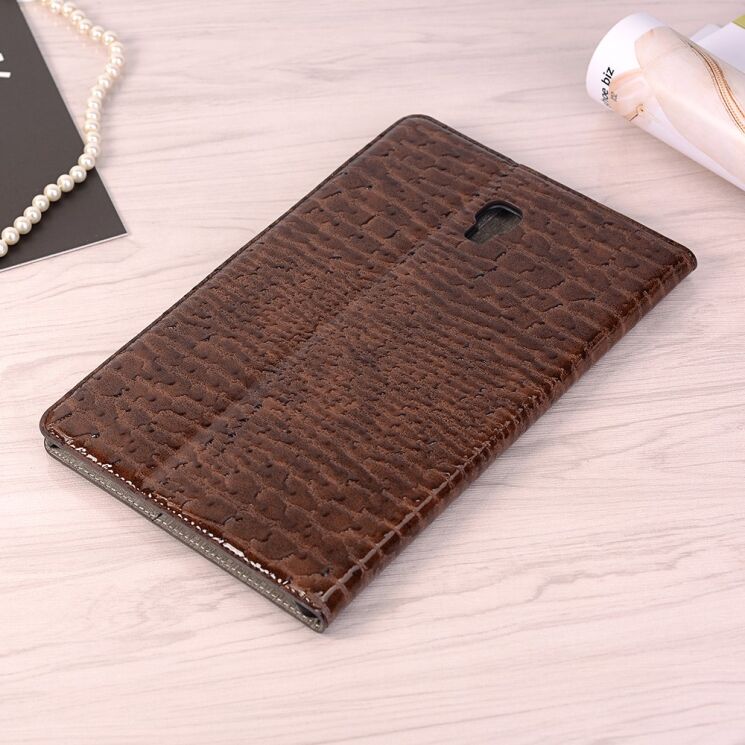 Чехол для Deexe Crocodile Style для Samsung Galaxy Tab A 10.5 (T590.595) - Brown: фото 8 из 9