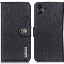 Чехол KHAZNEH Leather Wallet для Samsung Galaxy A06 (A065) - Black: фото 1 из 8