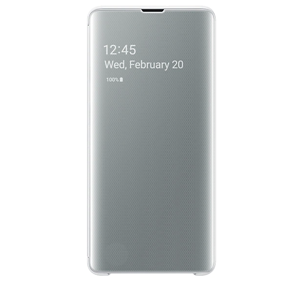 Чехол-книжка Clear View Cover для Samsung Galaxy S10 Plus (G975) EF-ZG975CWEGRU - White: фото 3 из 4