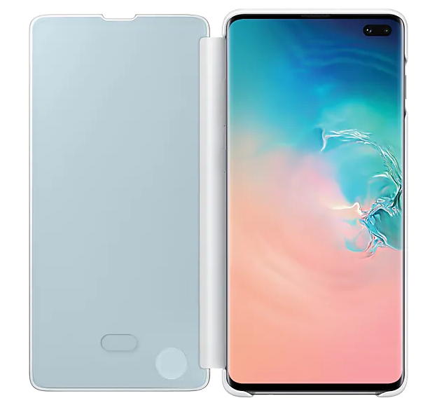 Чехол-книжка Clear View Cover для Samsung Galaxy S10 Plus (G975) EF-ZG975CWEGRU - White: фото 2 из 4