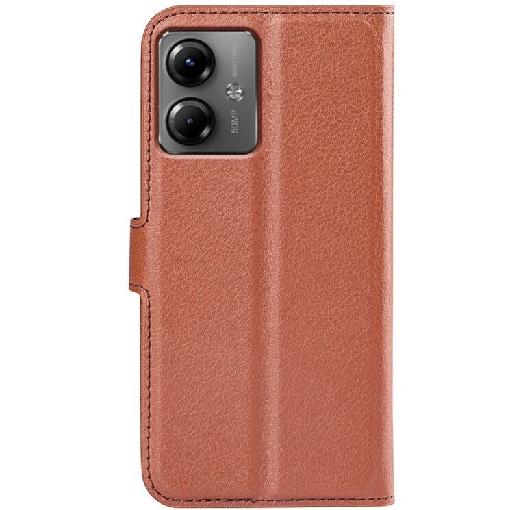 Чохол-книжка Deexe Book Type для Motorola Moto G14 - Brown: фото 5 з 8