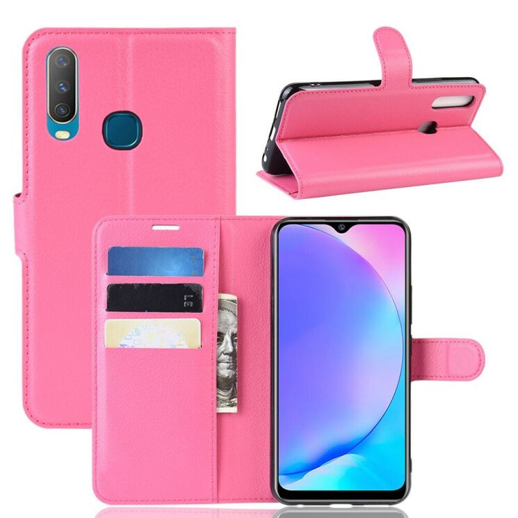 Классический чехол-книжка Deexe Book Type для VIVO Y17 - Pink: фото 1 из 6