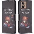 Чехол-книжка Deexe Color Wallet для Motorola Moto G32 - Bear (304405A)