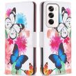 Чехол-книжка Deexe Color Wallet для OPPO Reno 12 - Two Butterflies (356814D)