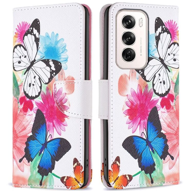 Чехол-книжка Deexe Color Wallet для OPPO Reno 12 - Two Butterflies: фото 1 из 7