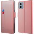 Чехол-книжка Deexe Eclipse Wallet для Motorola Moto G05 / Moto E15 - Rose Gold (372714RG)