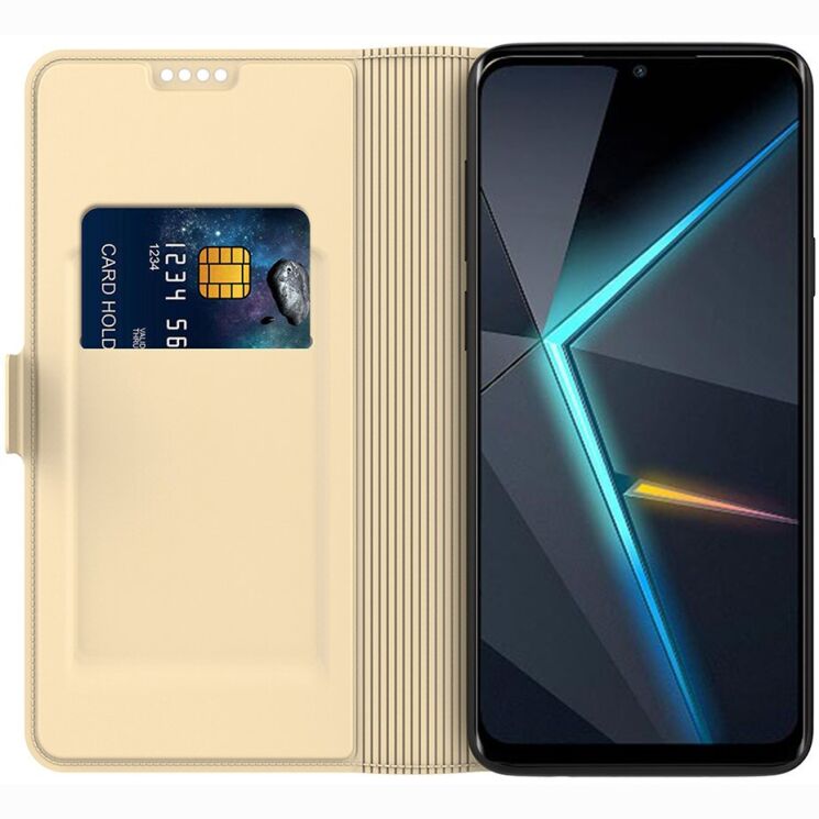 Чохол-книжка Deexe Faro Wallet для ZTE Nubia Red Magic 11 Air - Gold (423101F) Чохол-книжка Deexe Faro Wallet для ZTE Nubia Red Magic 11 Air - Gold: фото 2 з 7