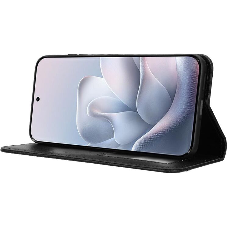 Чехол-книжка Deexe Retro Style для Motorola Edge 70 Fusion - Black: фото 5 из 18