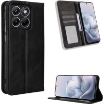 Чехол-книжка Deexe Retro Style для Motorola Edge 70 Fusion - Black: фото 1 из 18