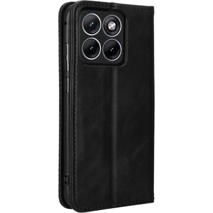 Чехол-книжка Deexe Retro Style для Motorola Edge 70 Fusion - Black: фото 6 из 18