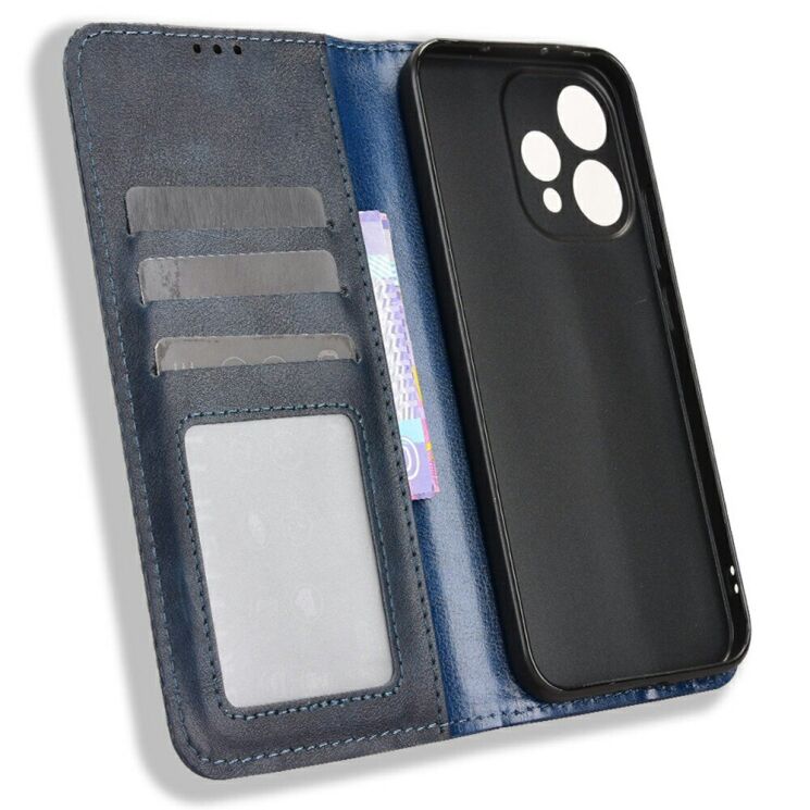 Чохол-книжка Deexe Retro Style для OPPO Reno 15 - Blue: фото 2 з 7