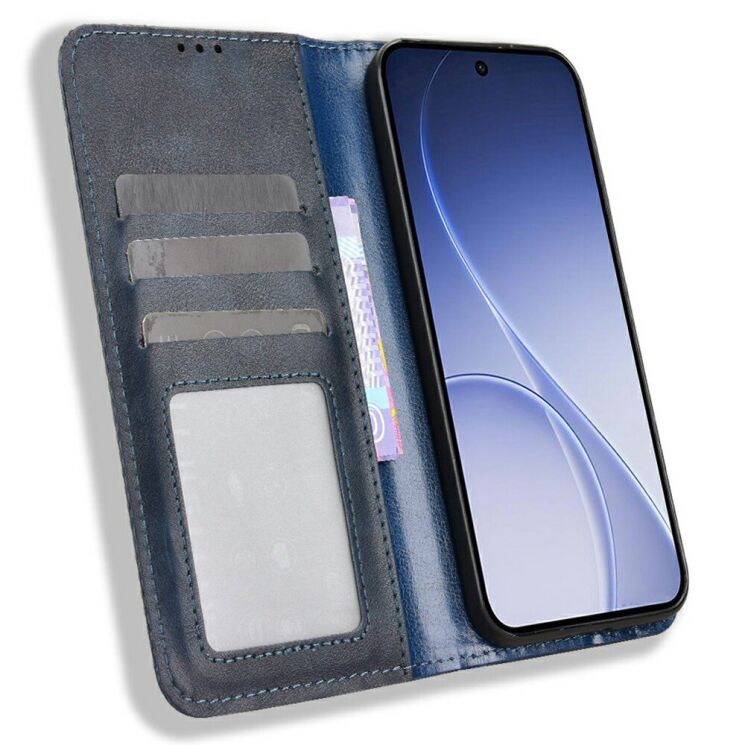 Чохол-книжка Deexe Retro Style для OPPO Reno 15 - Blue: фото 3 з 7